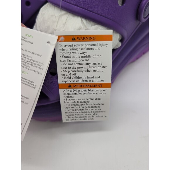 Crocs Classic Mega Crush Sandal Clog Neon Purple 207989-518 Siz M6/W8 NWT - Picture 5 of 14